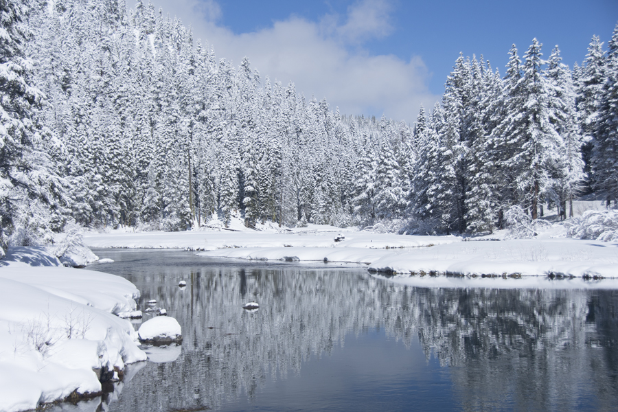 Truckee River after a snowfall