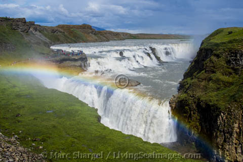 A rainbow in the mist of Gulfoss.